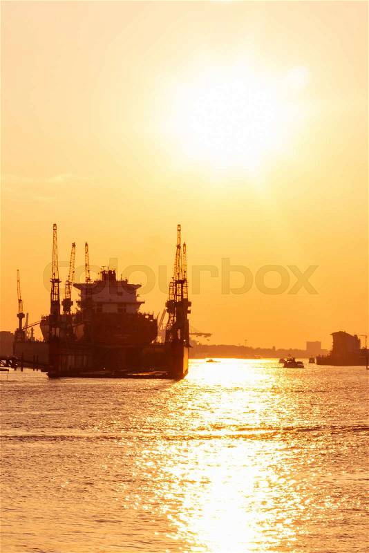 Hamburger Hafen, stock photo