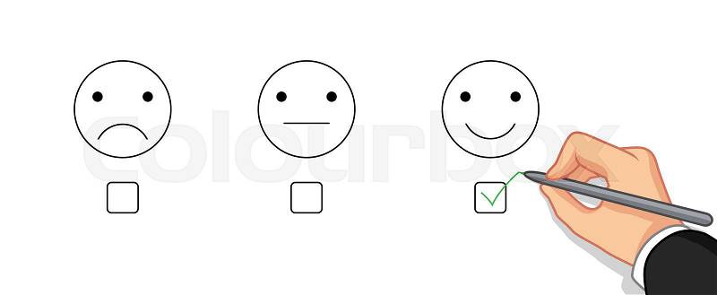 Vector illustration of choose emotion happy, vector