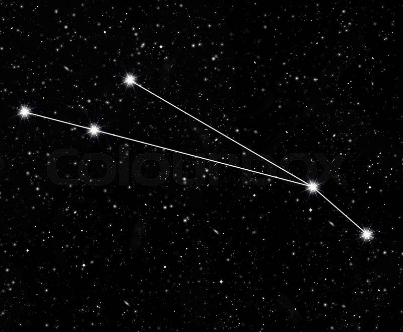 Constellation Aries against the starry sky, stock photo