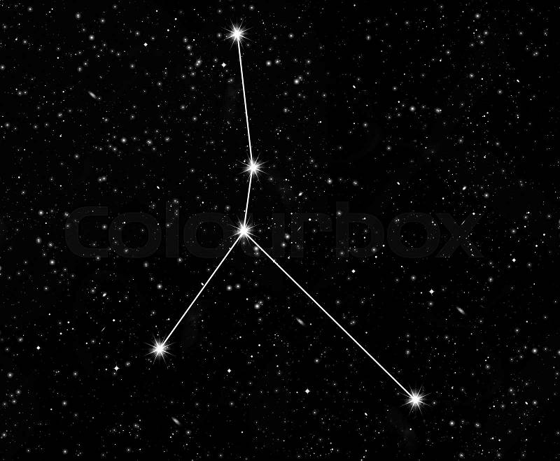Constellation of cancer against the starry sky, stock photo
