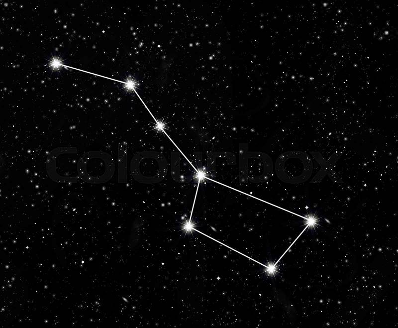 Constellation great Bear against the starry sky, stock photo