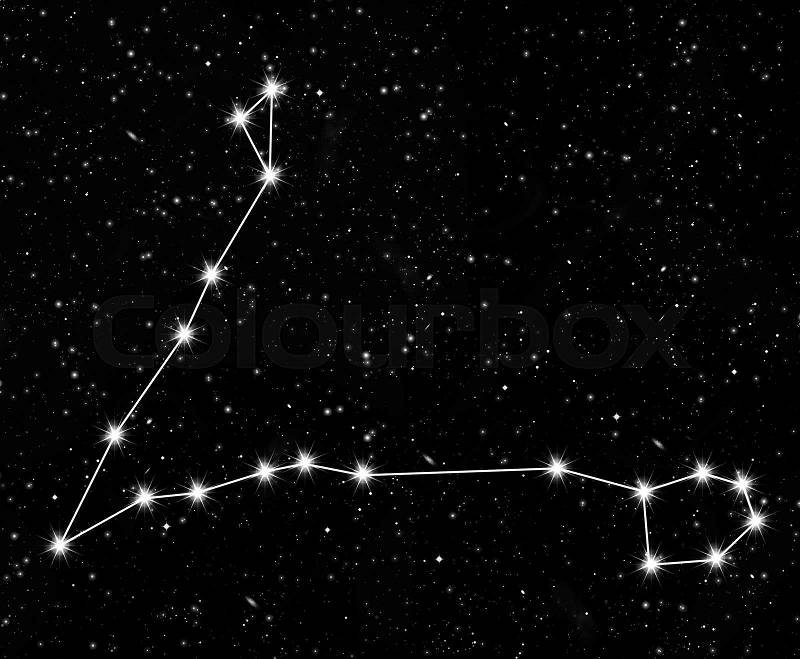 Constellation Pisces against the starry sky, stock photo