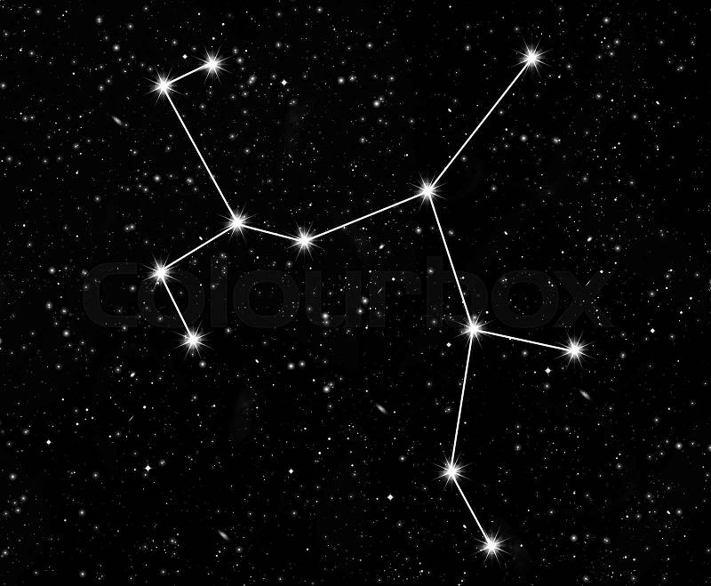 Constellation Sagittarius against the starry sky, stock photo