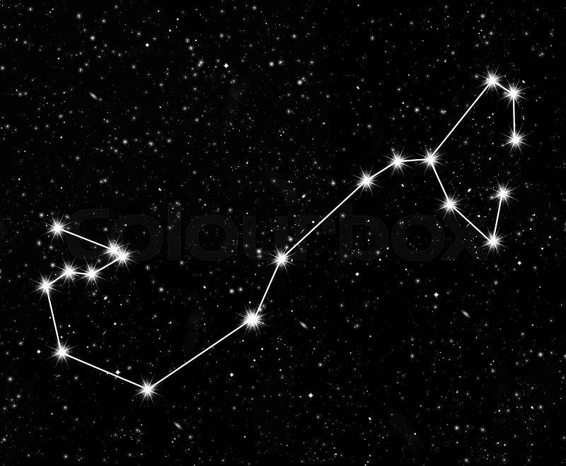 Constellation Scorpius against the starry sky, stock photo