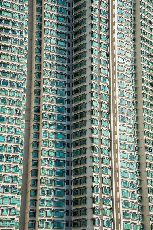 Hign density residential building in Hong Kong, stock photo