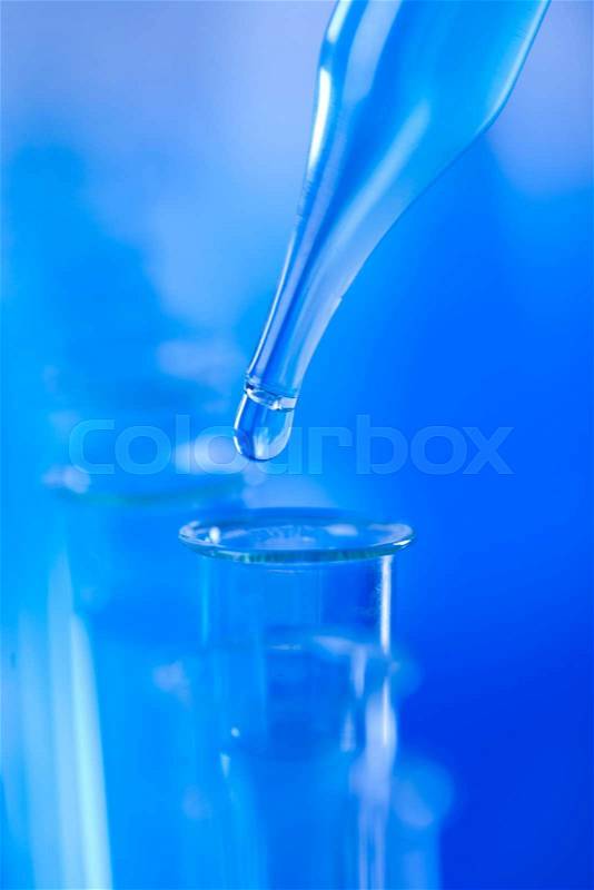 Chemistry on background, bright modern chemical concept, stock photo