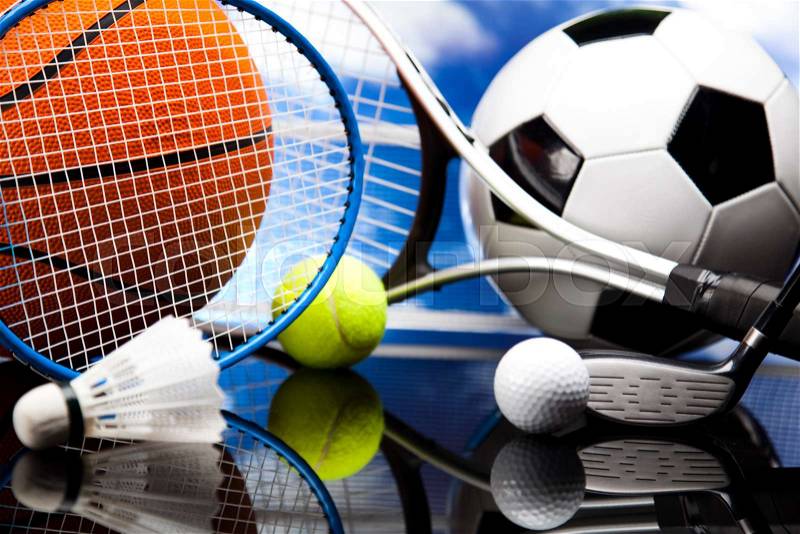 Sport, a lot of balls and stuff, stock photo