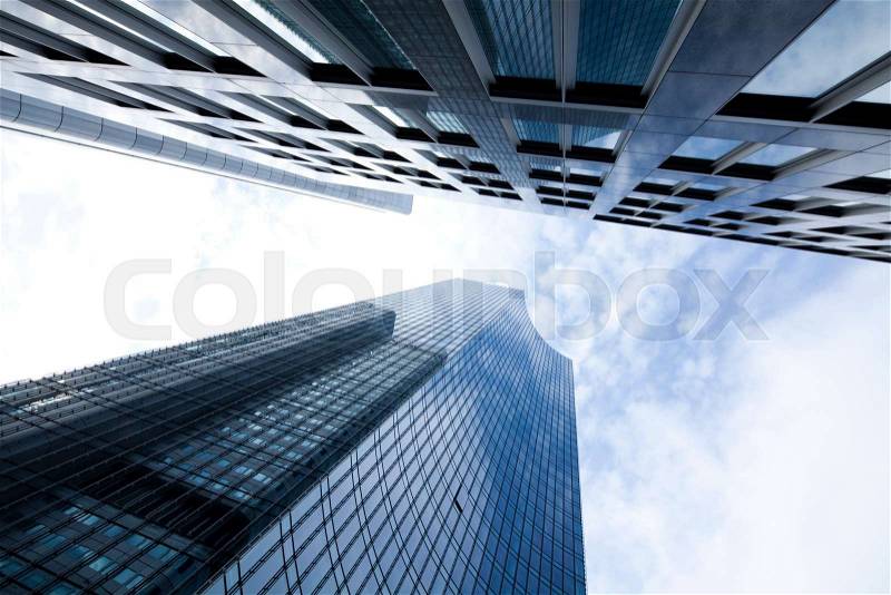 Modern business building, natural colorful tone, stock photo