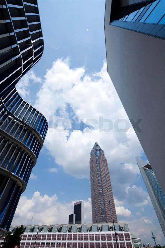 Modern business building, natural colorful tone, stock photo