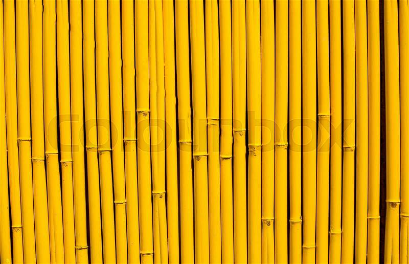 Bamboo background of bamboo sticks arranged in a row, stock photo