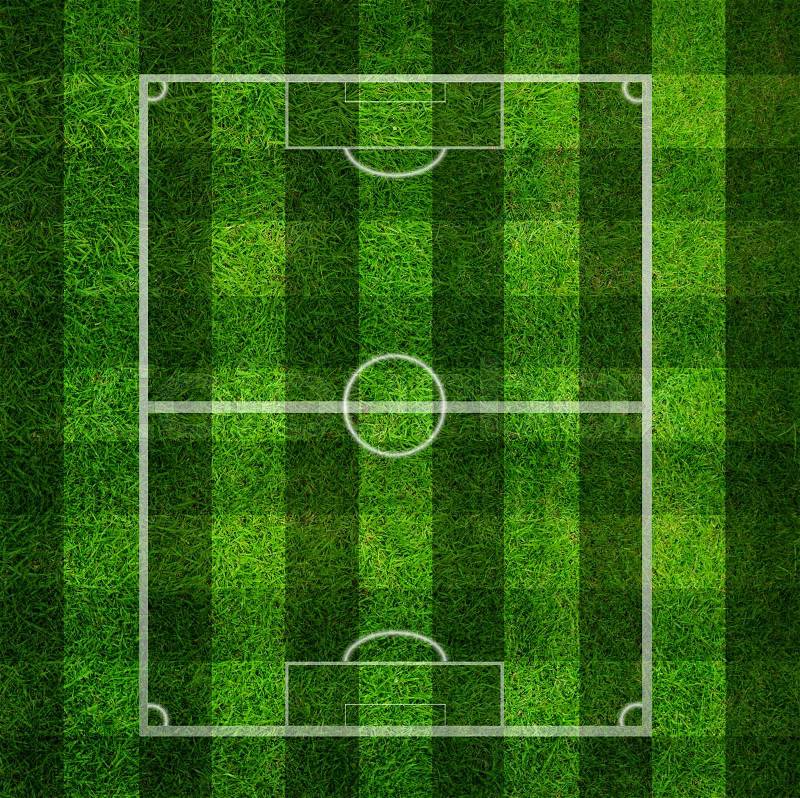 Soccer field, Green grass background and texture, stock photo