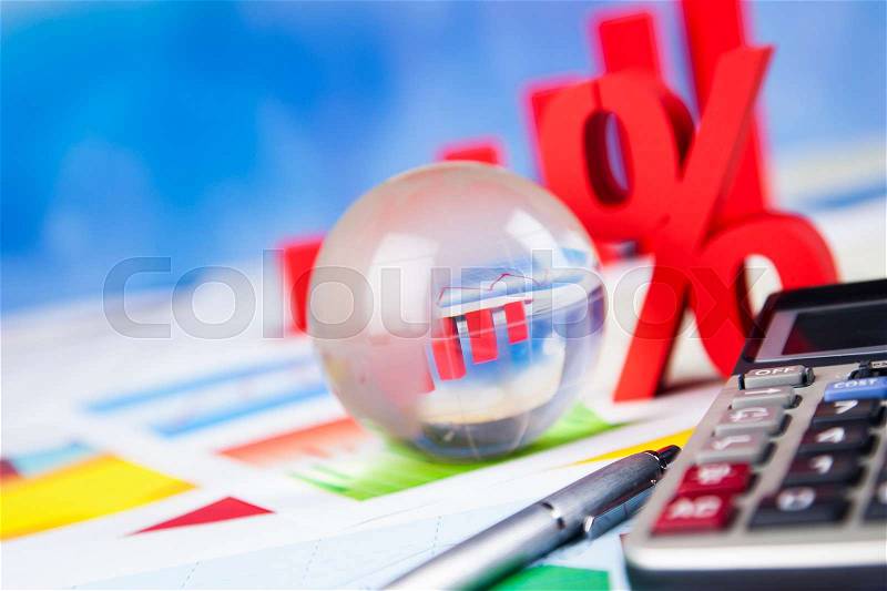 Percentage, Concept of discount colorful tone, stock photo