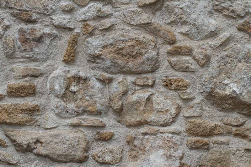 Sample of old stonework wall close-up. horizontal background , stock photo