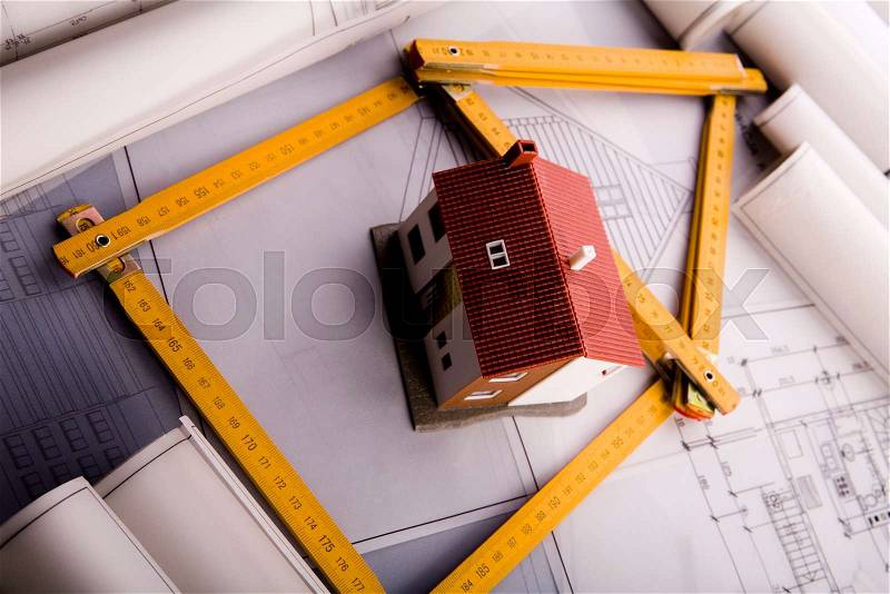 Project building, natural colorful tone, stock photo