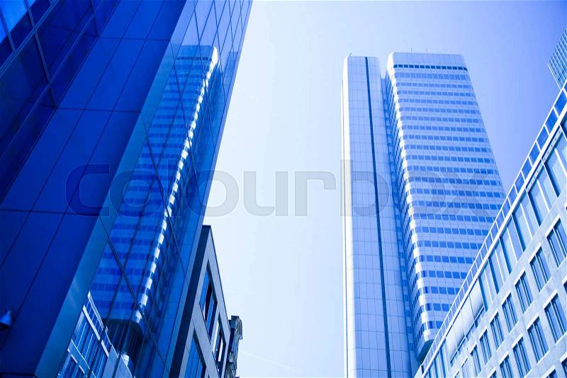 Modern city background, bright colorful tone concept, stock photo