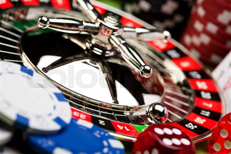 Roulette, ambient light saturated theme, stock photo