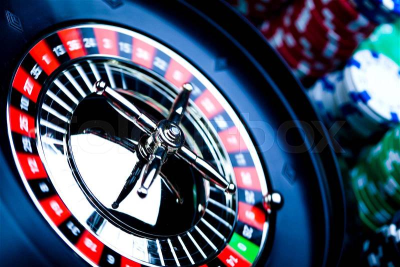 Casino Roulette, ambient light saturated theme, stock photo