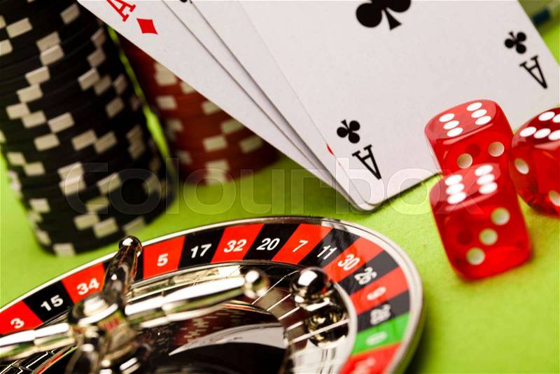 Casino Roulette, ambient light saturated theme, stock photo