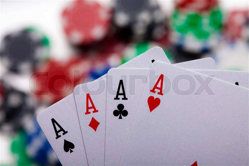 Casino game, ambient light saturated theme, stock photo