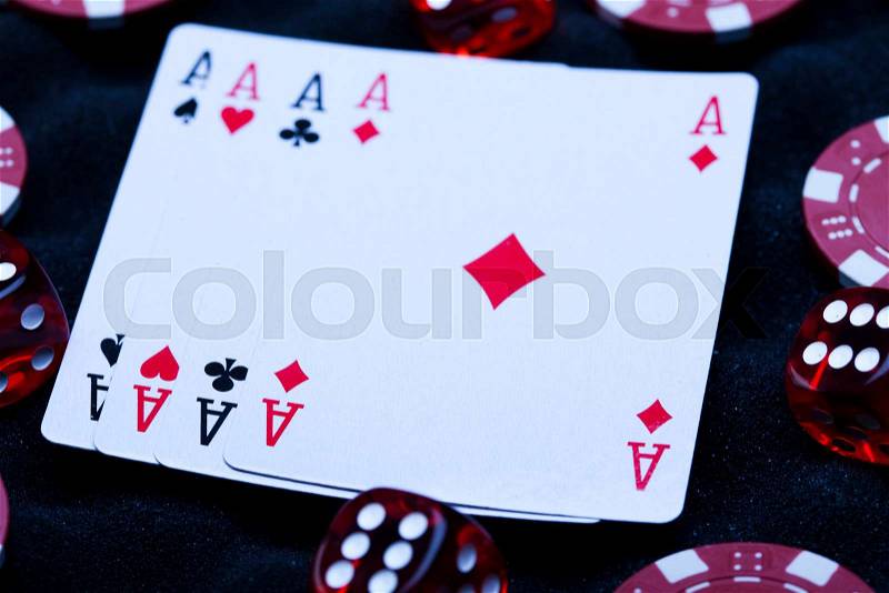 Cards, ambient light saturated theme, stock photo