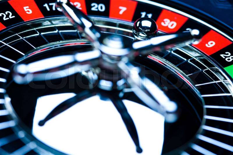 Casino and Roulette, ambient light saturated theme, stock photo