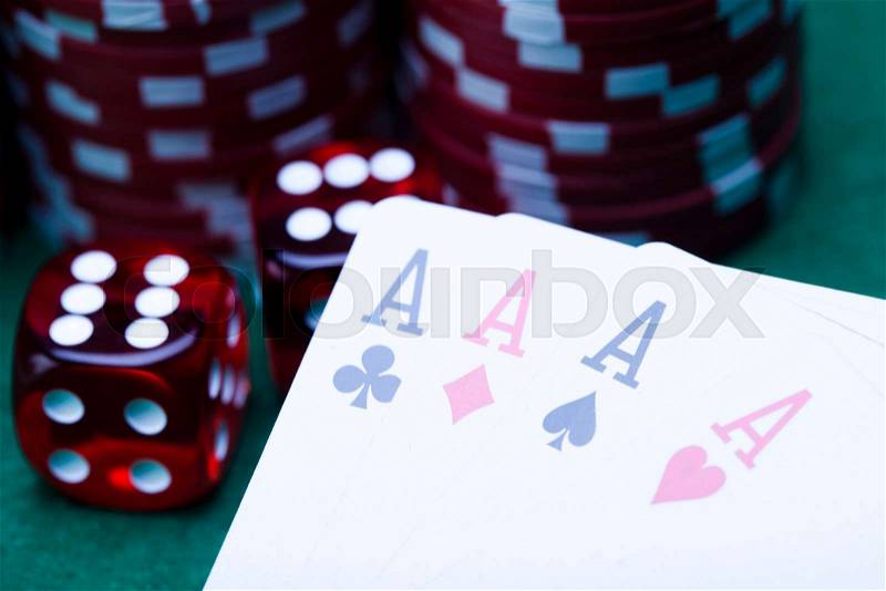 Cards, ambient light saturated theme, stock photo