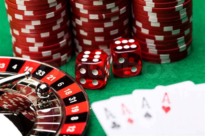 Casino and Roulette, ambient light saturated theme, stock photo