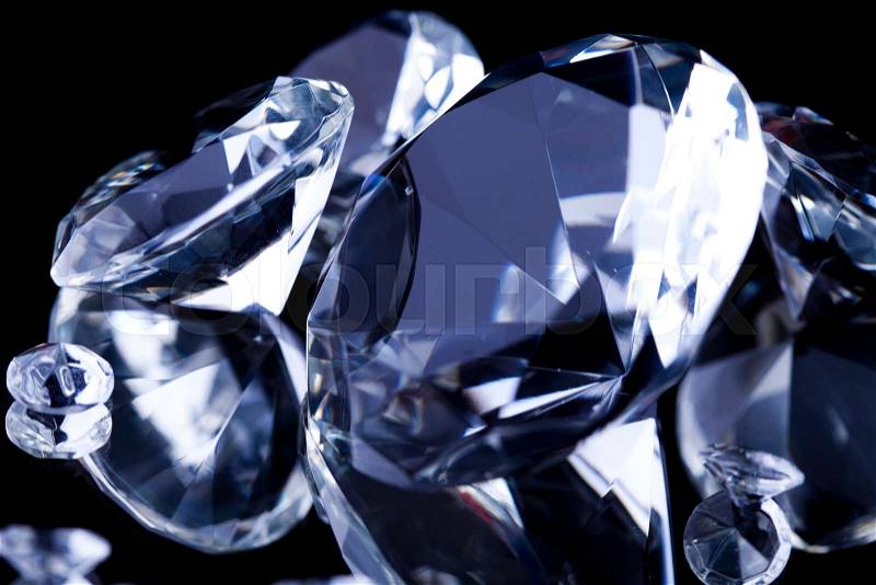 Crystal diamond, bright colorful tone concept, stock photo