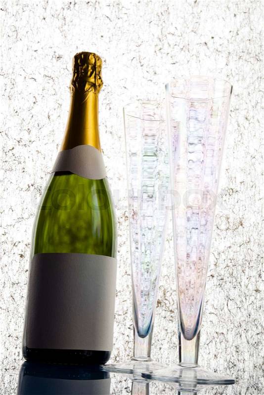 Party with champagne, bright colorful vivid theme, stock photo