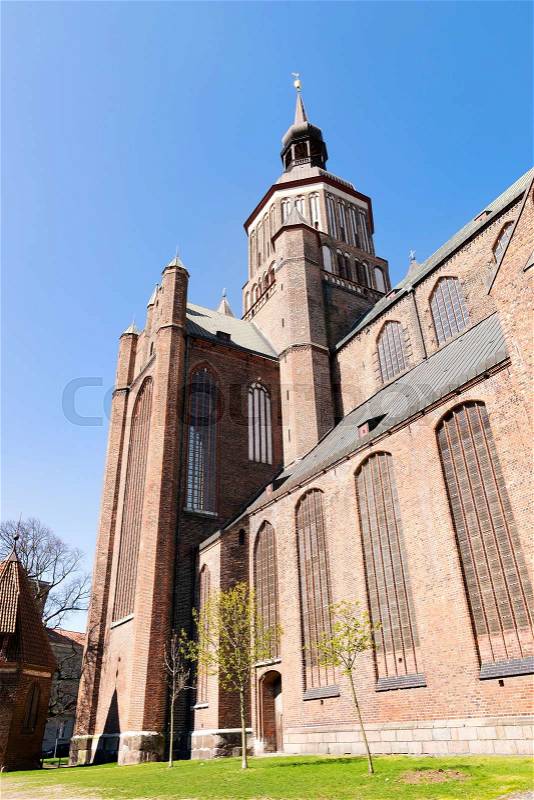 Image of St Marien church in Stralsund, Germany, stock photo