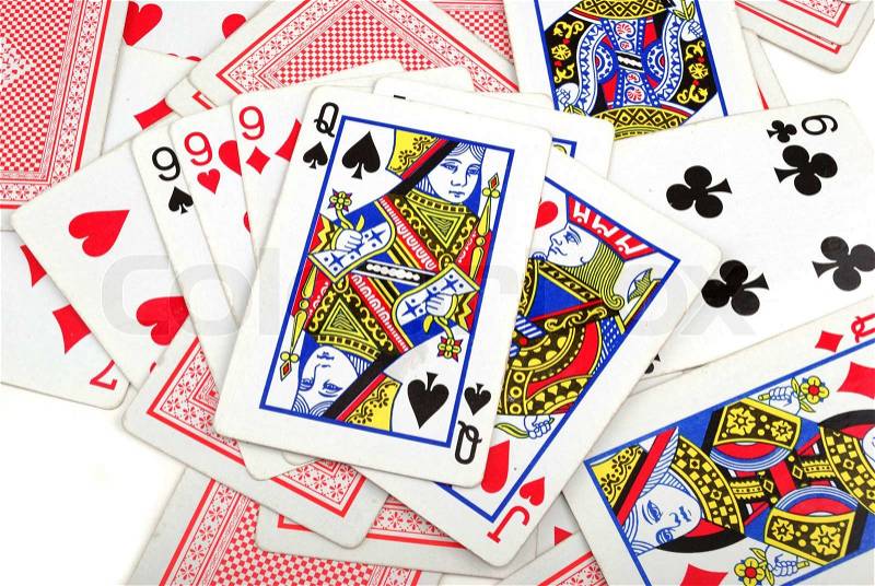 Playing cards for gamblings in club or a casino, stock photo