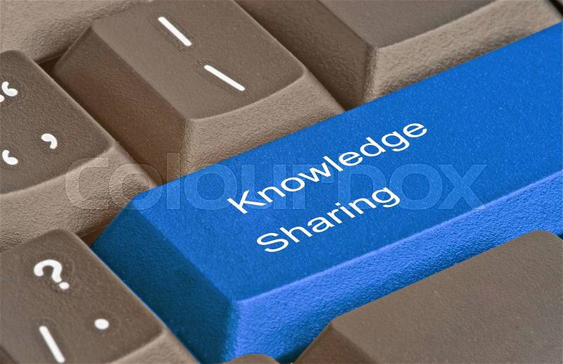 Keyboard with Hot key for knowledge sharing, stock photo