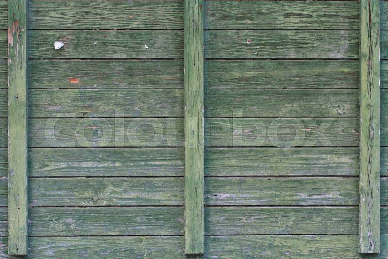 Background old green wooden wall. close-up, horizontal , stock photo