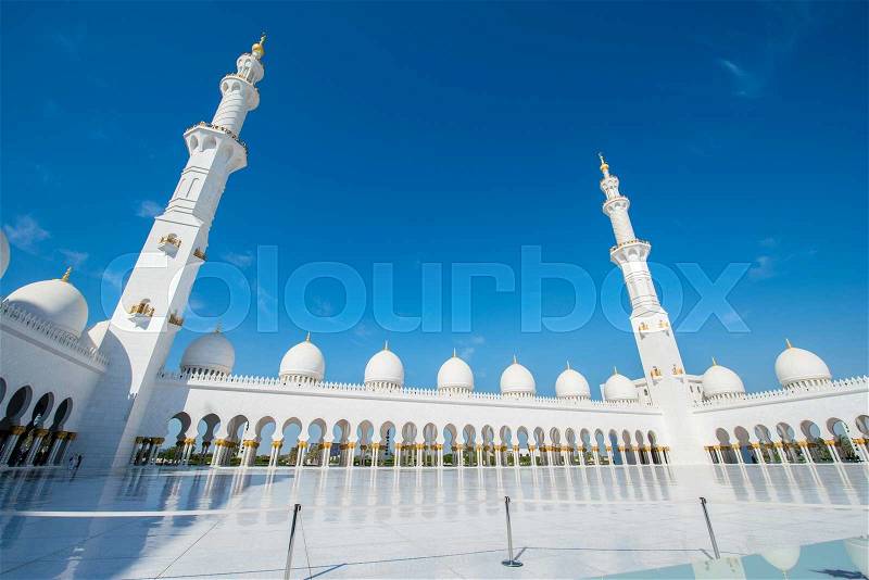 Sheikh Zayed Mosque in Abu Dhabi, stock photo