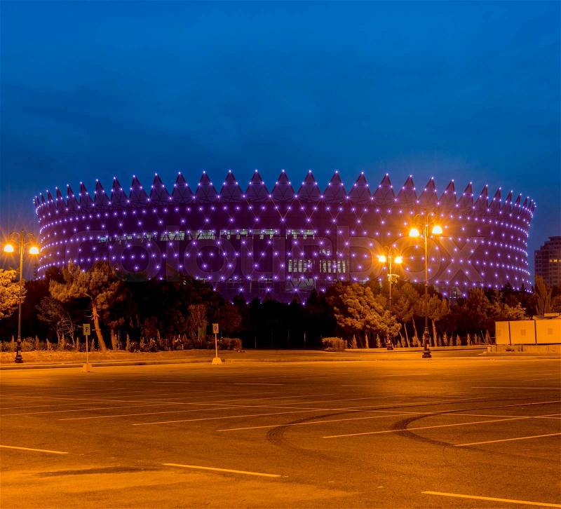 BAKU - MAY 10, 2015: Heydar Aliyev Sports Complex on May 10 in BAKU, Azerbaijan. Baku Azerbaijan will host the first European Games, stock photo