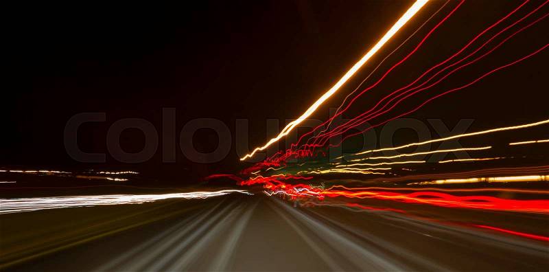 Long exposure driving images, stock photo