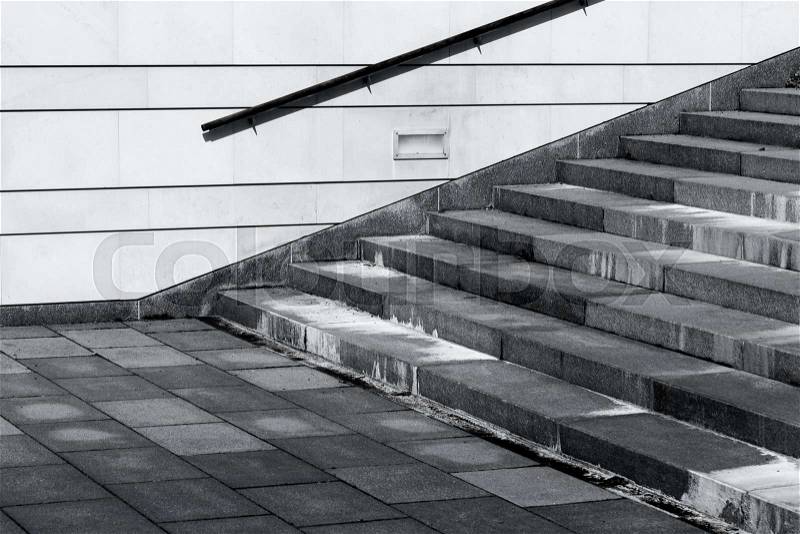 Granite stairs steps background - construction detail, stock photo