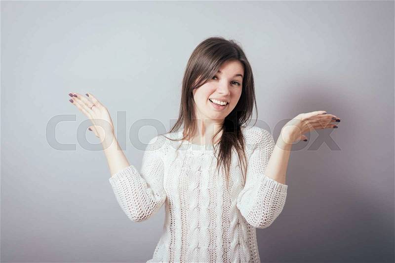 Girl do not know, stock photo