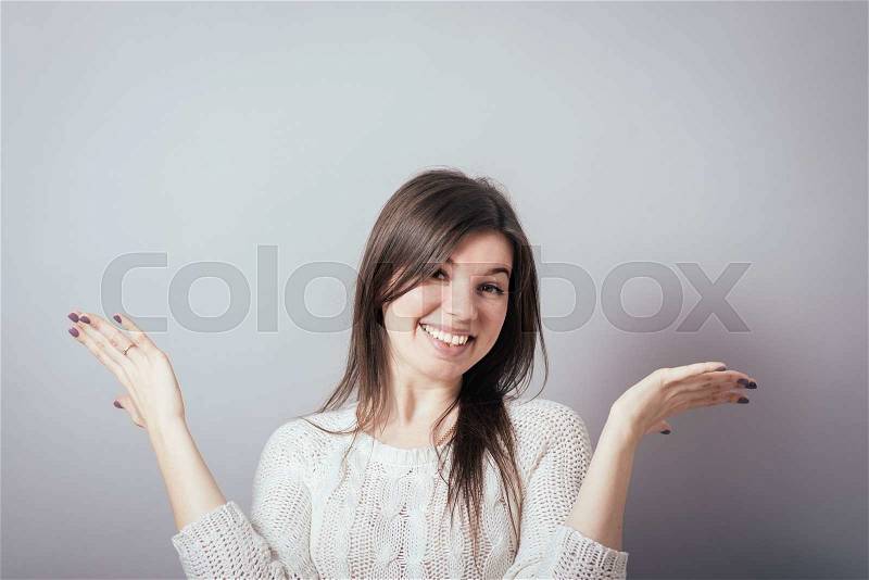 Girl do not know, stock photo