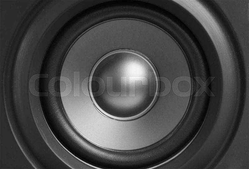 black and white background, the speaker, stock photo