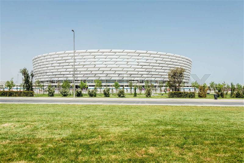 BAKU - MAY 10, 2015: Baku Olympic Stadium on May 10 in BAKU, Azerbaijan. Baku Azerbaijan will host the first European Games, stock photo