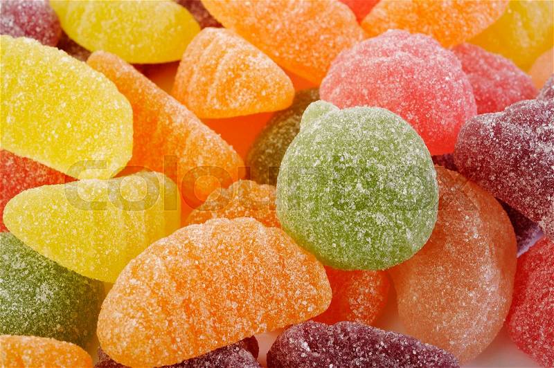 Colorful jelly candy background, stock photo