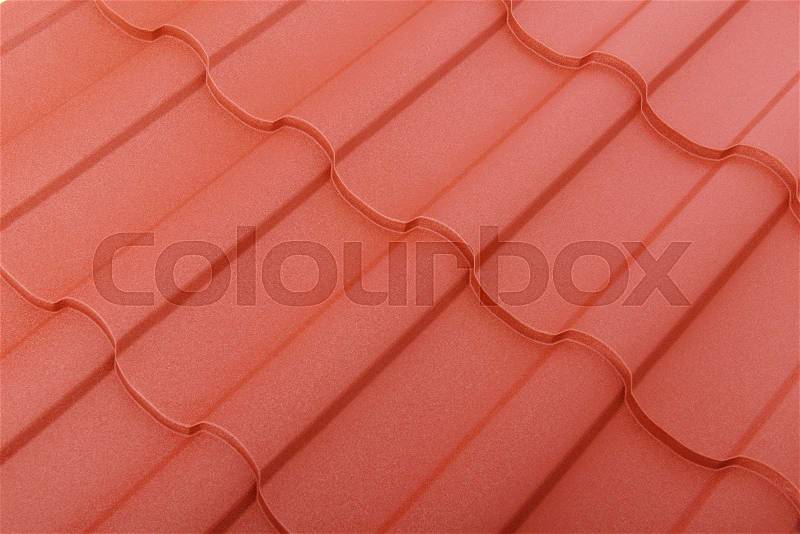 Close up of terracotta roof tiles, stock photo