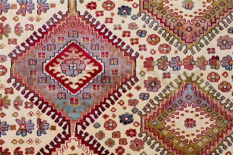 Beautiful Arab carpet desoration pattern, stock photo