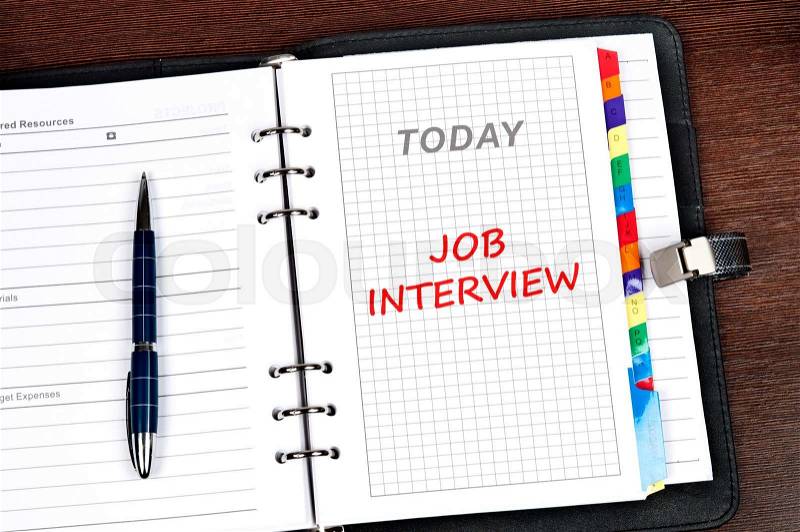 Job interview on today page, stock photo