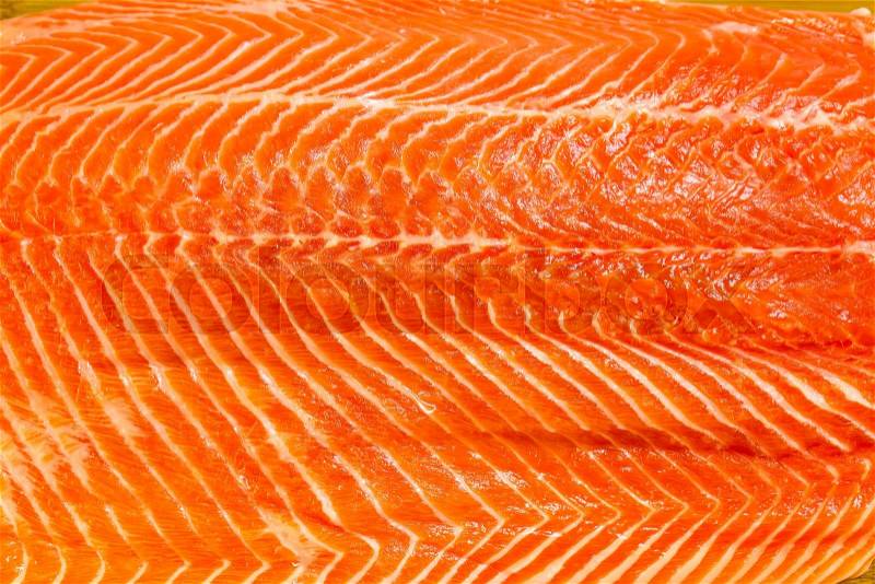 Fresh salmon fillet meat, stock photo