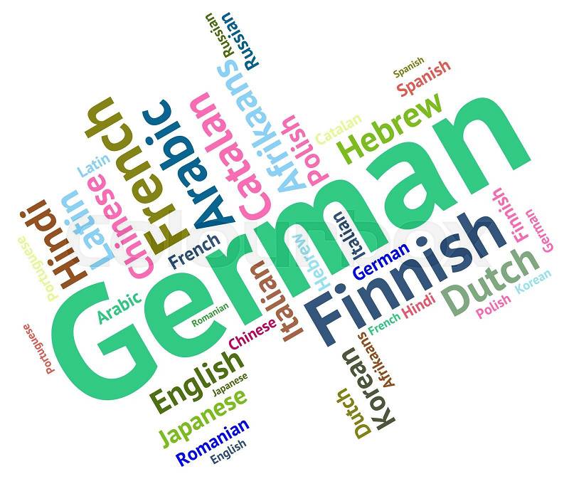German Language Meaning Communication Foreign And Text, stock photo