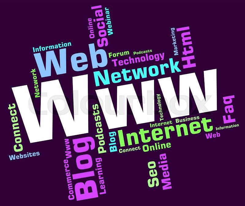 Www Word Indicating World Wide Web And Web Site , stock photo