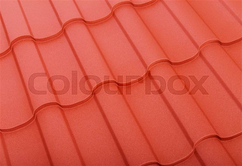 Close up of terracotta roof tiles, stock photo