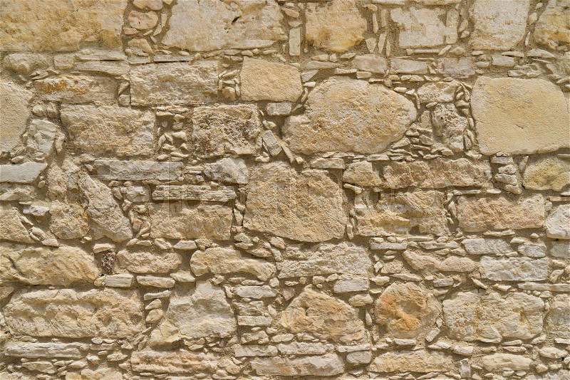 Rustic coquina Stone wall texture or background. Large resolution, stock photo
